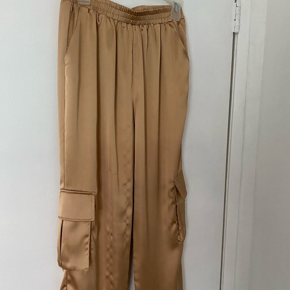 Gold Satin Pants